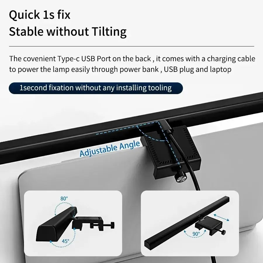 Illuminate Your Workspace with the LED Desk Lamp Monitor Light Bar - Dimmable, USB-Powered, and Stylish for Office or Home