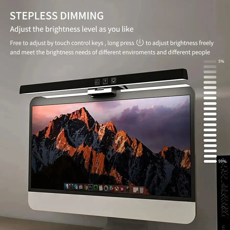 Illuminate Your Workspace with the LED Desk Lamp Monitor Light Bar - Dimmable, USB-Powered, and Stylish for Office or Home
