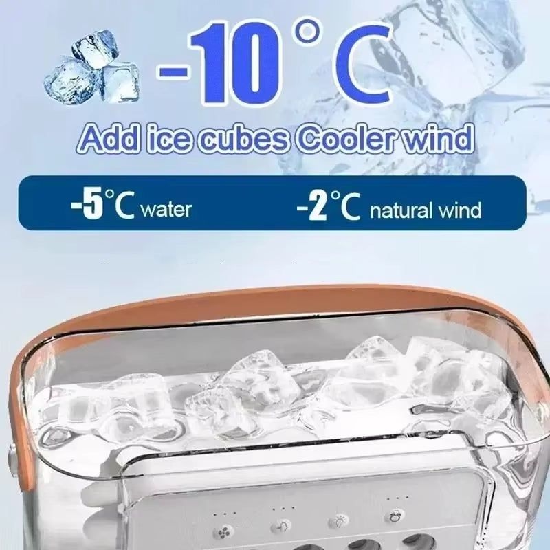 Versatile 3-in-1 Portable Air Cooler with LED Night Light - Compact Humidifier & Fan for Home and Office
