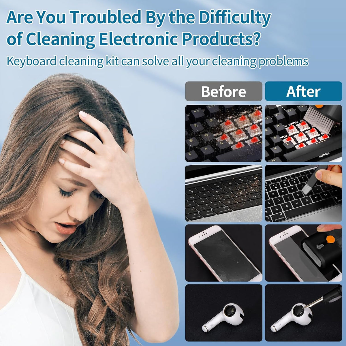 Ultimate Multi-Function Keyboard and Electronics Cleaning Kit for Laptops, Tablets, and More