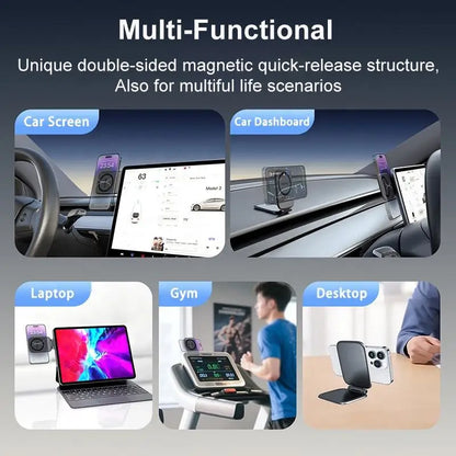 Revolutionary Dual Magnetic Phone Stand: Ultrathin, Foldable, and Multi-Functional Car Holder for Your Smartphone