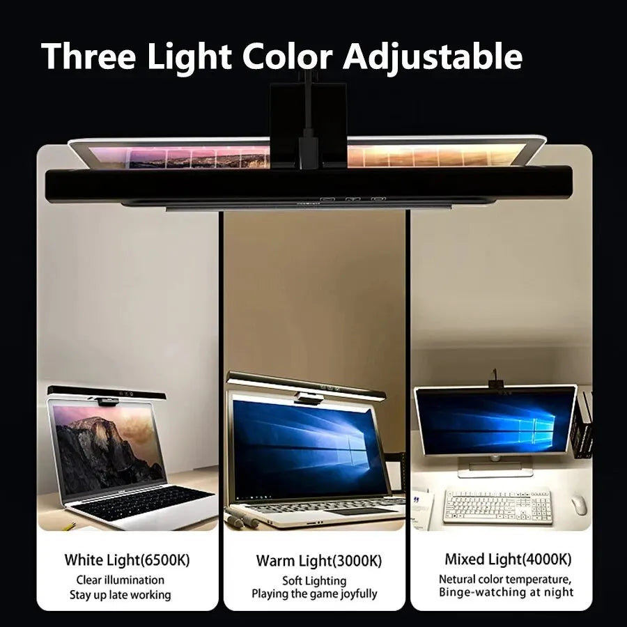 Illuminate Your Workspace with the LED Desk Lamp Monitor Light Bar - Dimmable, USB-Powered, and Stylish for Office or Home