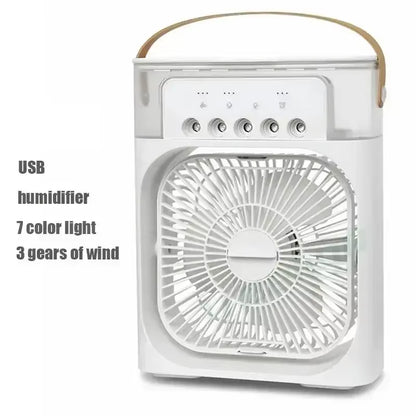 Versatile 3-in-1 Portable Air Cooler with LED Night Light - Compact Humidifier & Fan for Home and Office